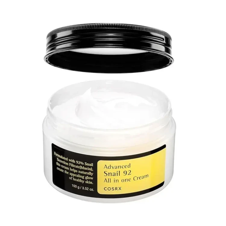 کرم مرطوب‌کننده و آبرسان کاسه‌ای موسین 92 درصد حلزون