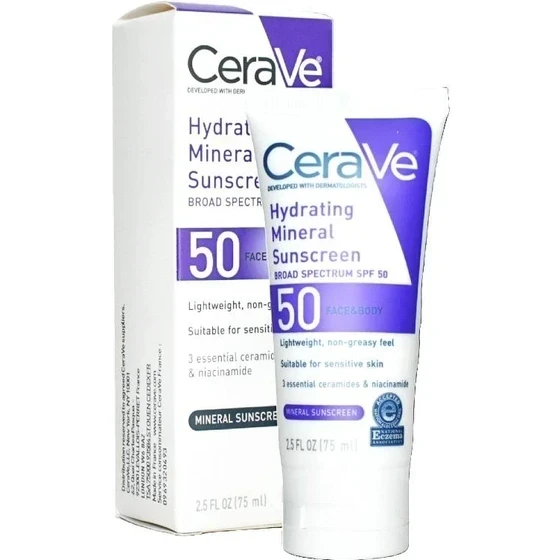 کرم ضد آفتاب مینرال SPF50 سراوی حجم ۷۵ میل