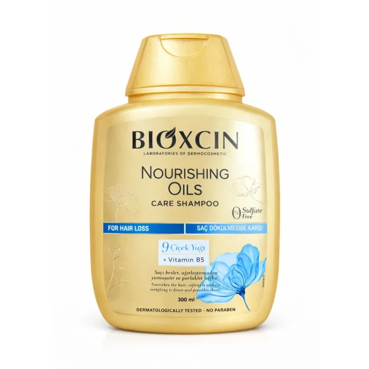 شامپو تقویتکننده و ترمیمکننده مو بییوککسین مدل Nourishing Oils Care حجم 300 میلیلیتر